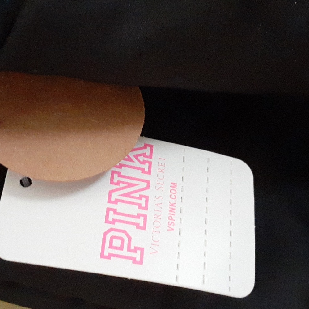 PINK Black Drawstring Backpack - Picture 4 of 7